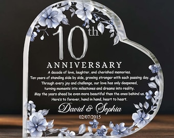 公式法被 輿水幸子 (SS 10th ANNIVERSARY ver.) Personalized 10th Wedding Anniversary Heart Acrylic Plaque