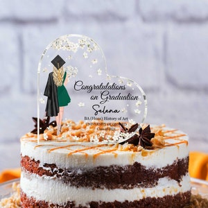 Personalized Graduation Cake Topper, Custom Graduation Cake Topper, Class Of 2024, Graduation Decoration, Graduation Keepsake