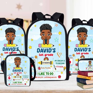 African American Boys Backpack Etsy