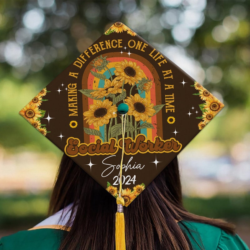 Cap Topper Msw Graduation - Etsy