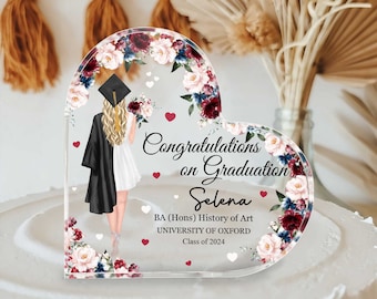 Topper per torta di laurea personalizzato, Topper per torta di laurea personalizzato, Classe del 2024, Decorazione di laurea, Ricordo di laurea