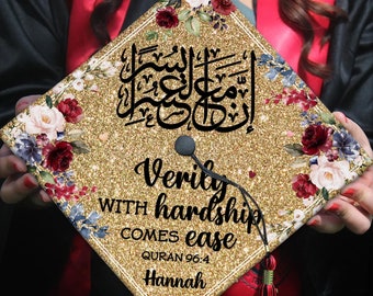 Personalized Muslim Graduation Cap Topper, Islamic Custom Graduation Cap Topper, Class Of 2024, Quran Graduation Cap