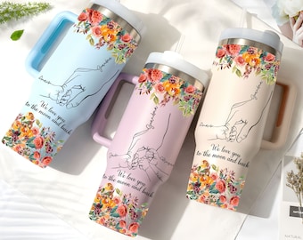 Personalized Grandma With Grandkids Name 40 Oz Tumbler, Custom Grandma And Grandkids Hand Tumbler, Birthday Gift For Nana, Mothers Day Gift