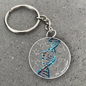 Benutzerdefinierte DNA Acryl Kreis Verzierung, DNA Auto Verzierung, DNA Schlüsselbund, Geschenk Chemieingenieur, Geschenk chemischer Chemiker, Abschlussgeschenk Chemiker