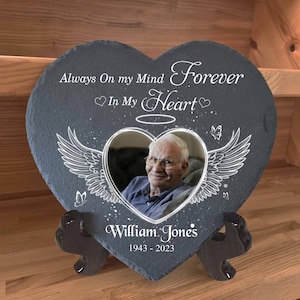 Piedra conmemorativa personalizada, para uso en interiores y exteriores, piedra del recuerdo para el hogar o el jardín, en memoria de un ser querido, regalo conmemorativo por la pérdida de un padre o una madre