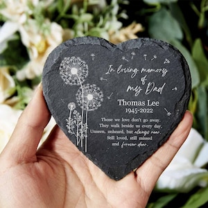 Custom Memorial Stone, Indoor/Outdoor Use, Remembrance Stone for Home or Garden, In Loving Memory, Memorial Gift For Loss Of Father/Mom