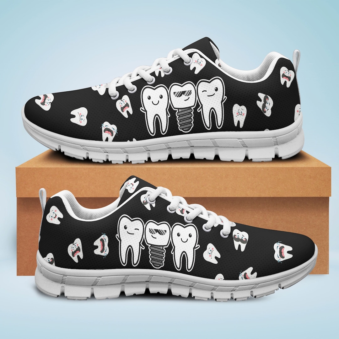Personalized Dental Gift Shoes - Perfect Gift for Dentists - Black Background