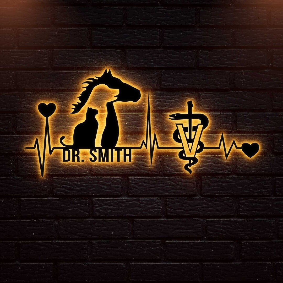 Custom Veterinary Metal Wall Art, Veterinarian Doctor Metal Sign, Veterinarian Gift, Vet Tech