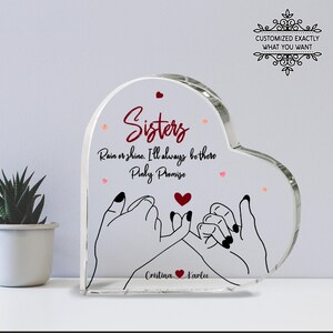 Custom Personalized To My Daughter Heart Acrylic Plaque - Gift Idea For Daughter - I Can Promise To Love You For The Rest Of Mine main image 1