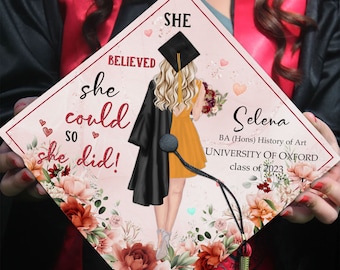 Personalized Graduation Cap Topper, Black Queen Grad Cap Topper, Class Of 2026, Graduation Cap Topper For Black Girl, Graduation Decoration