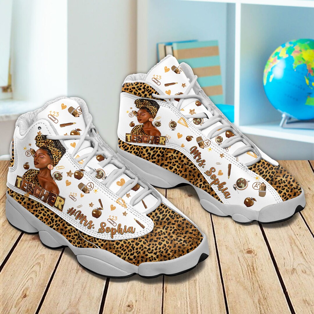 Teacher Print Pattern Black Sneaker Shoes For Men Women main image 1