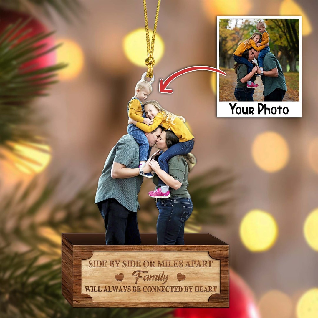 Personalized Your Photo Family Acrylic Ornament, Custom Christmas Gift ...