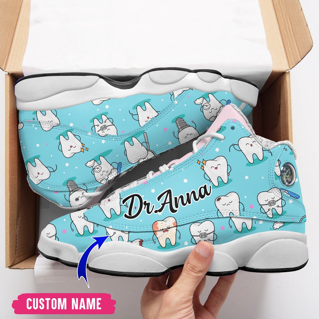 Personalized Name Dentist Shoes, Dental Hygienist, Teeth Dentist