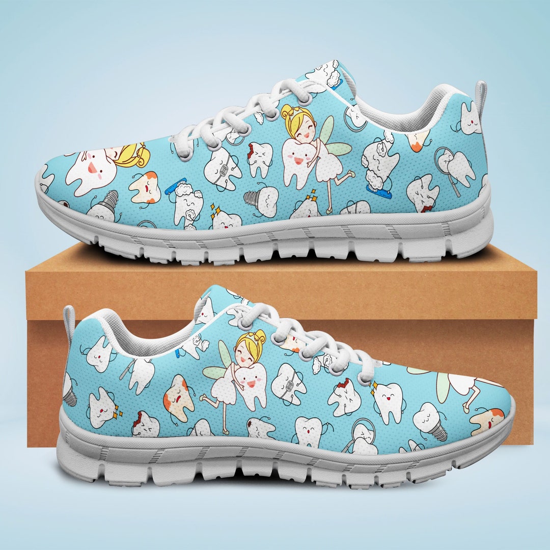 Dentist Shoes, Dental Hygienist Sneakers, Teeth Dentist Sneakers, Shoes