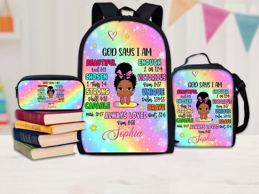 Little black girl bookbags sale