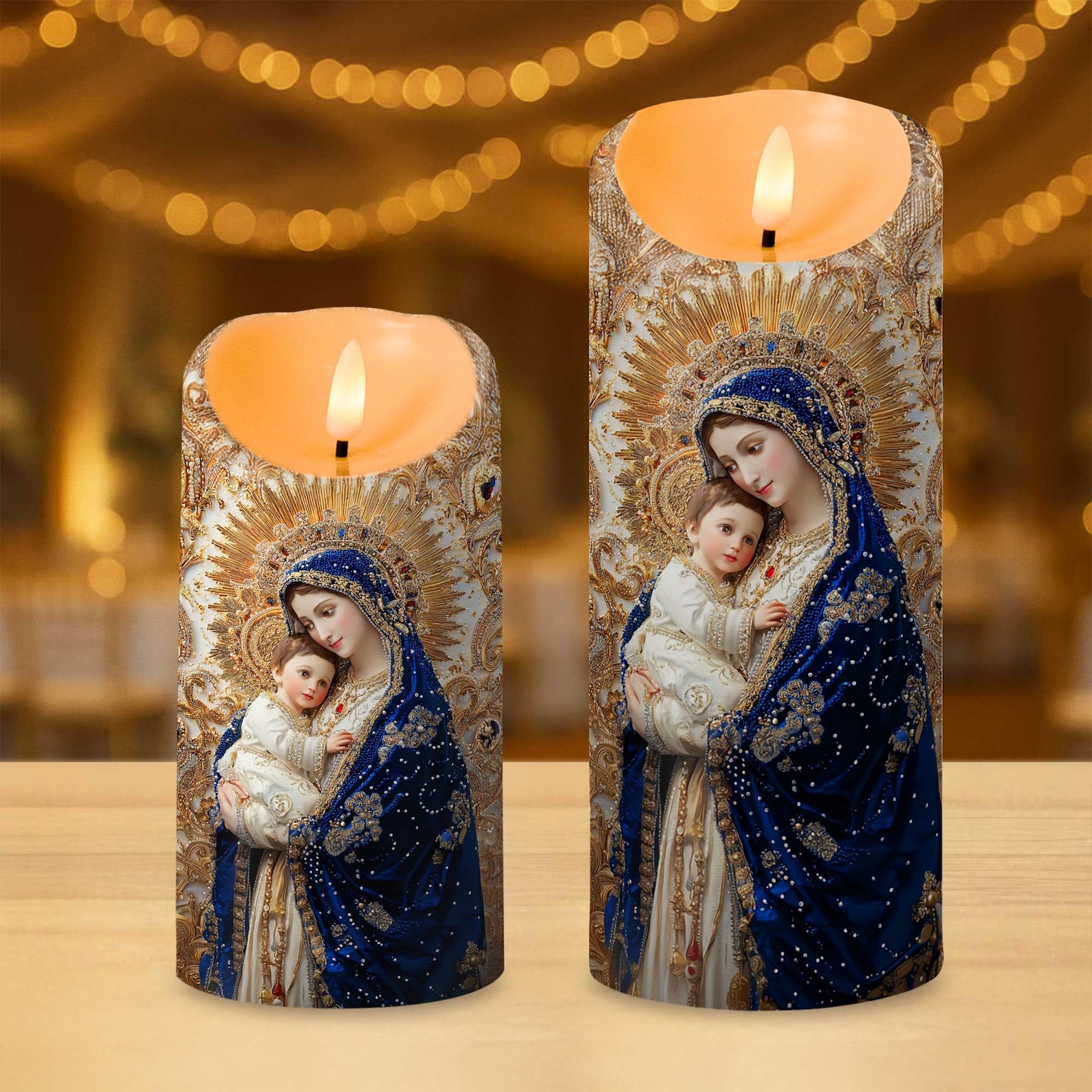 Glooglitter Catholic Prayer Candle and Card Set 8 LED Glooglitter Catholic Prayer Candle and Card Set 8 LED