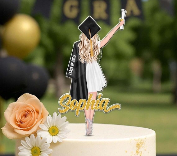 Personalized Graduation Cake Topper, Custom Graduation Cake Topper, Class Of 2026, Graduation Decoration, Graduation Keepsake