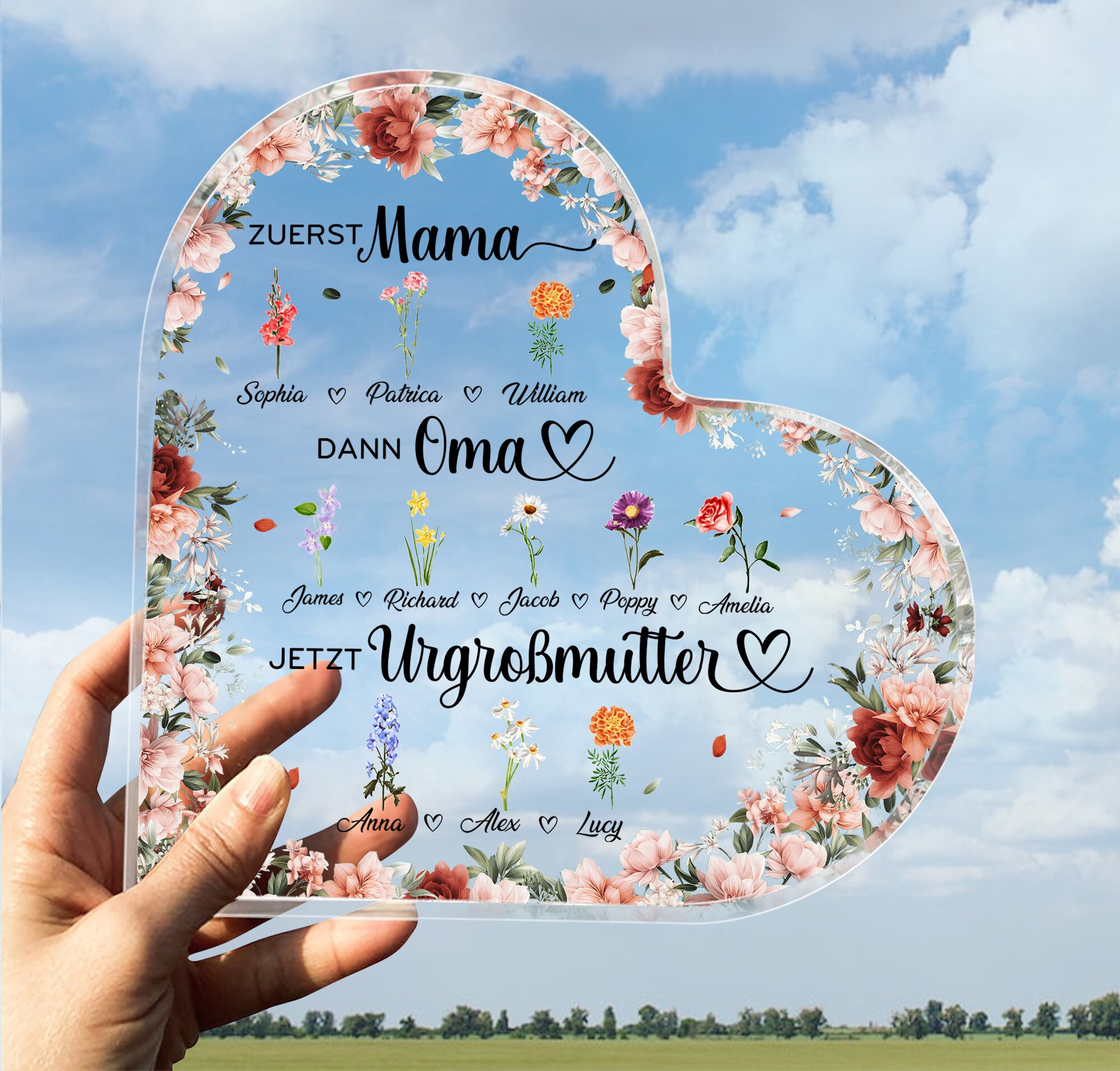 Personalized Zuerst Mama, Dann Oma , Jetzt Urgroßmutter, Birth