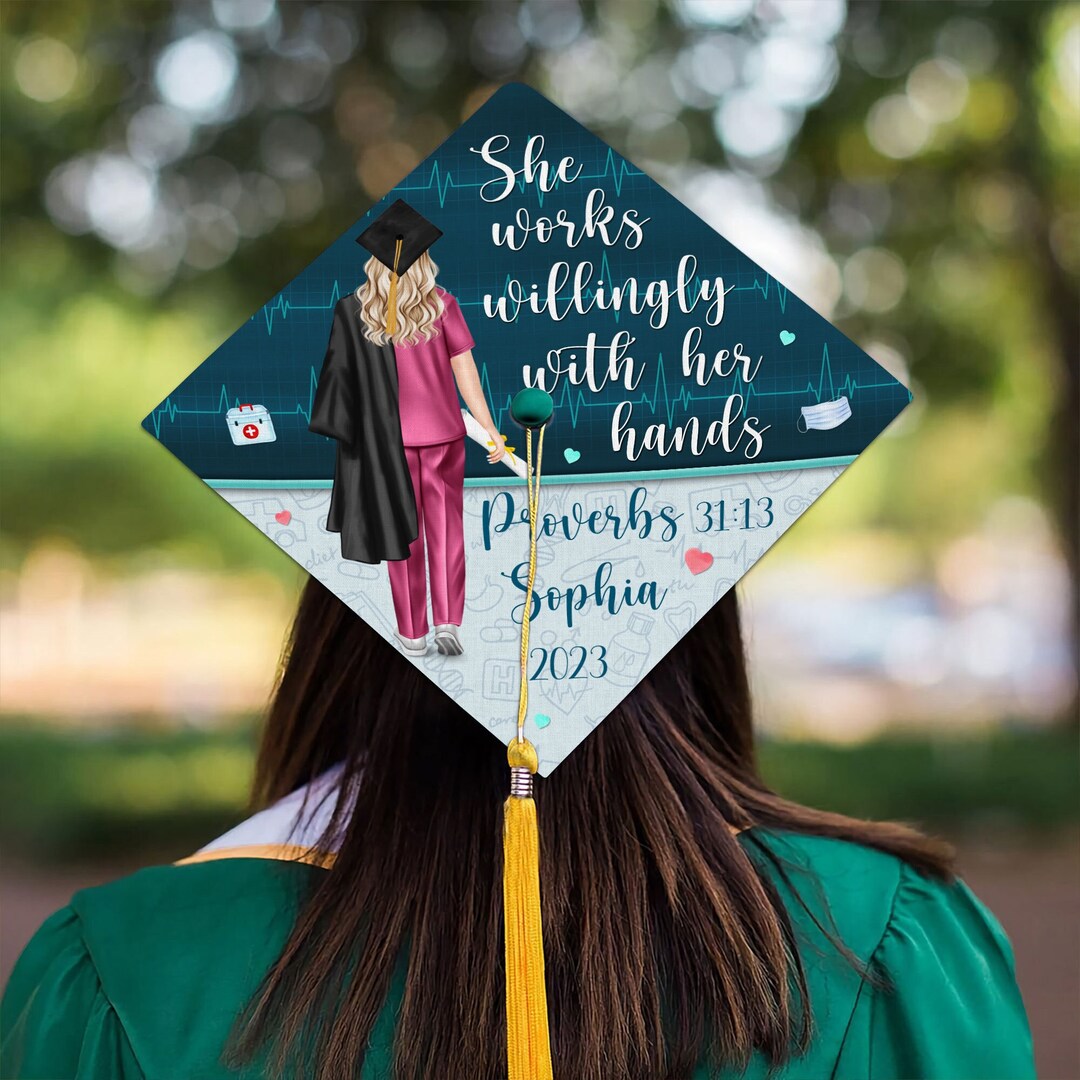 Personalized Nursing Graduation Cap Topper Class Of 2024 Customized Il 1080xN.4886476729 I3ei