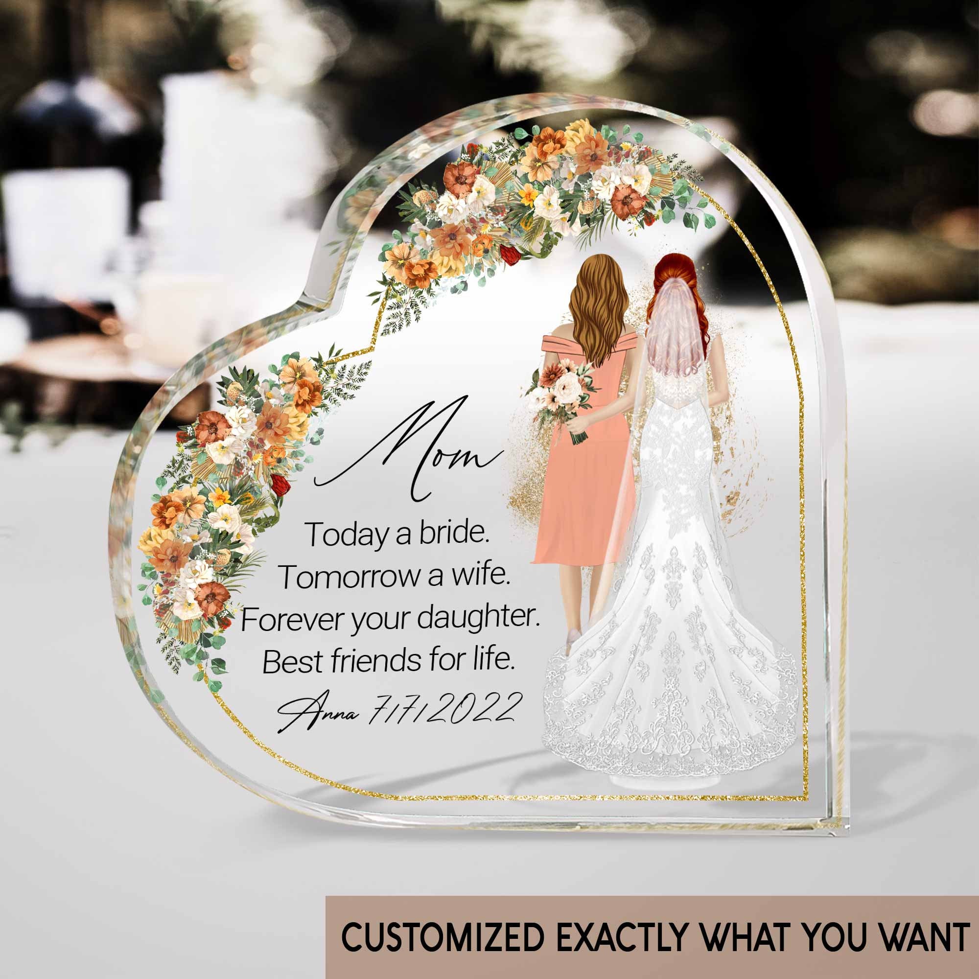 Personalized mother of the bride gift from daughter