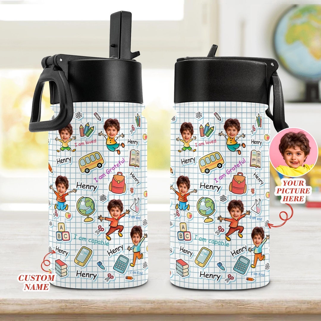 Personalized Name Kids 11 Oz Water Bottle, Back to School Gift, Custom ...