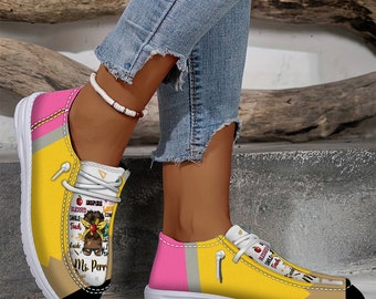 Personalisierte schwarze Lehrer-Dude-Schuhe, Melanin-Lehrerschuhe