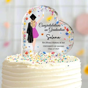 Personalized Graduation Cake Topper, Custom Graduation Cake Topper, Class Of 2025, Graduation Decoration, Graduation Keepsake