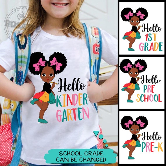 Back To School T-Shirts For Melanin Toddler And Kindergarten Back To School T-Shirts For Melanin Toddler And Kindergarten