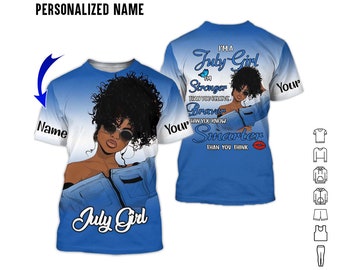 Personalized Name June Birthday Shirt, Legging, Hoodie, June Girl Shirt,  Afro Birthday Tshirt, African American Girl Birthday 