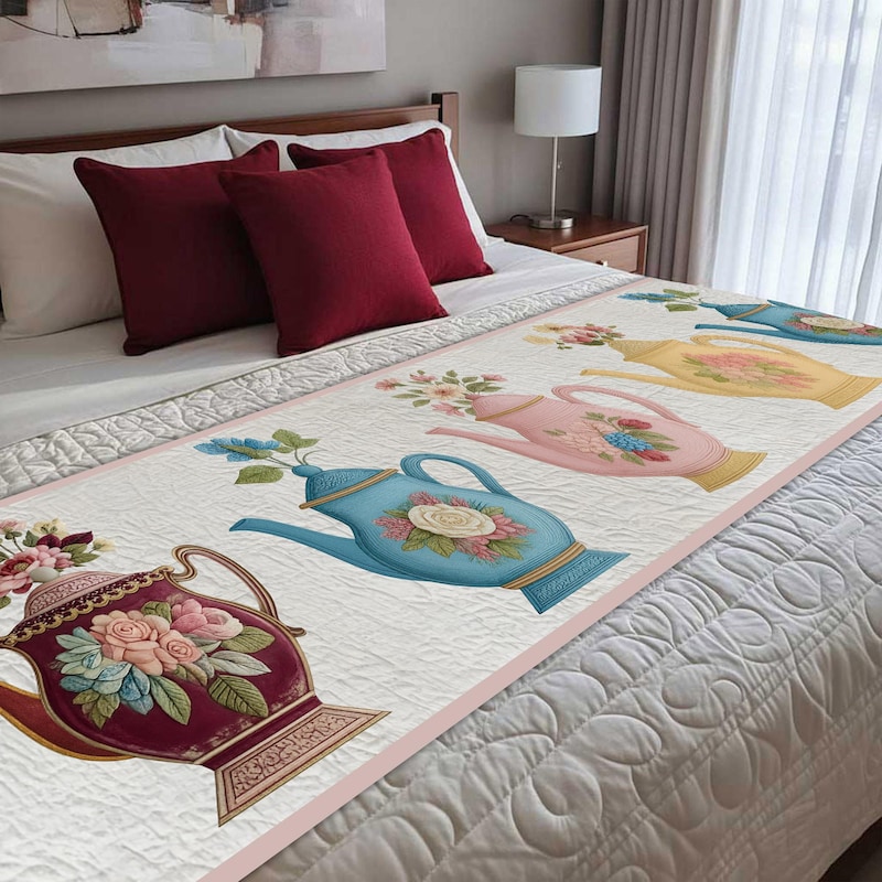 Cottage Bouquet Quilted Sofa Cover NCU0LDH208