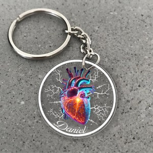 Custom Cardiologist Acrylic Circle Ornament, Cardiologist Grad Gift, Cardiologist Car Hanger, Cardiologist Keychain, Heart Surgeon Ornament
