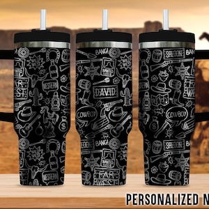 Copo personalizado Western Cowboy de 40 onças gravado, presente de copo country, copo country cowgirl, presente de cowboy de Natal, presente de copo de aniversário
