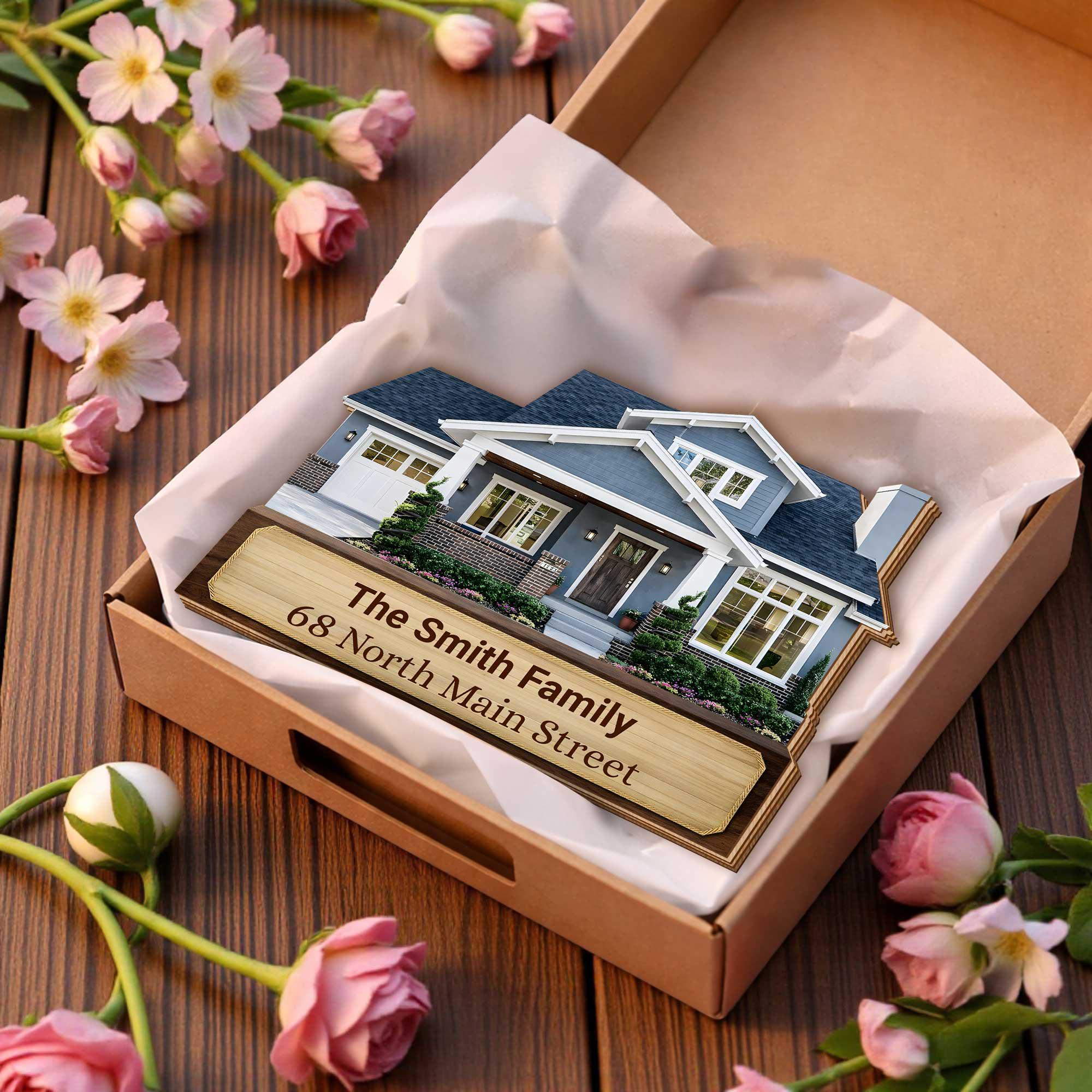 Personalized House Portrait Wooden Block, Custom Home From Photo, New ...