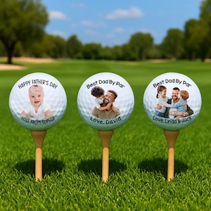 Custom Photo Dad Golf Balls, Golf Ball for Dad, Custom Golf Gifts, New Dad Gift, First Father&#39;s Day Gift, Golf Gift for Daddy, Golf For Men
