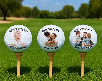 Custom Photo Dad Golf Balls, Golf Ball for Dad, Custom Golf Gifts, New Dad Gift, First Father's Day Gift, Golf Gift for Daddy, Golf For Men