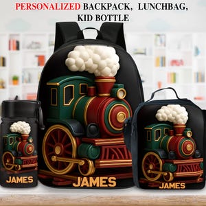 Benutzerdefinierte Zug zurück zu Schulrucksack für Kinder, Zugrucksack, Jungen-Lunch-Taschenrucksack, Schultasche für Kinderkinderrucksack