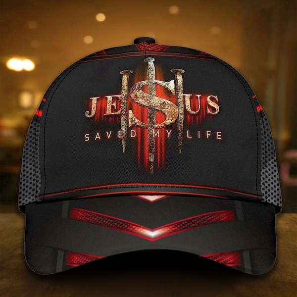 Jesus saved my life cap, Jesus hat, warrior of Christ cap, Knight Templar cap, Jesus gift, Christian gift, Christian Hat, Jesus Snapback Hat
