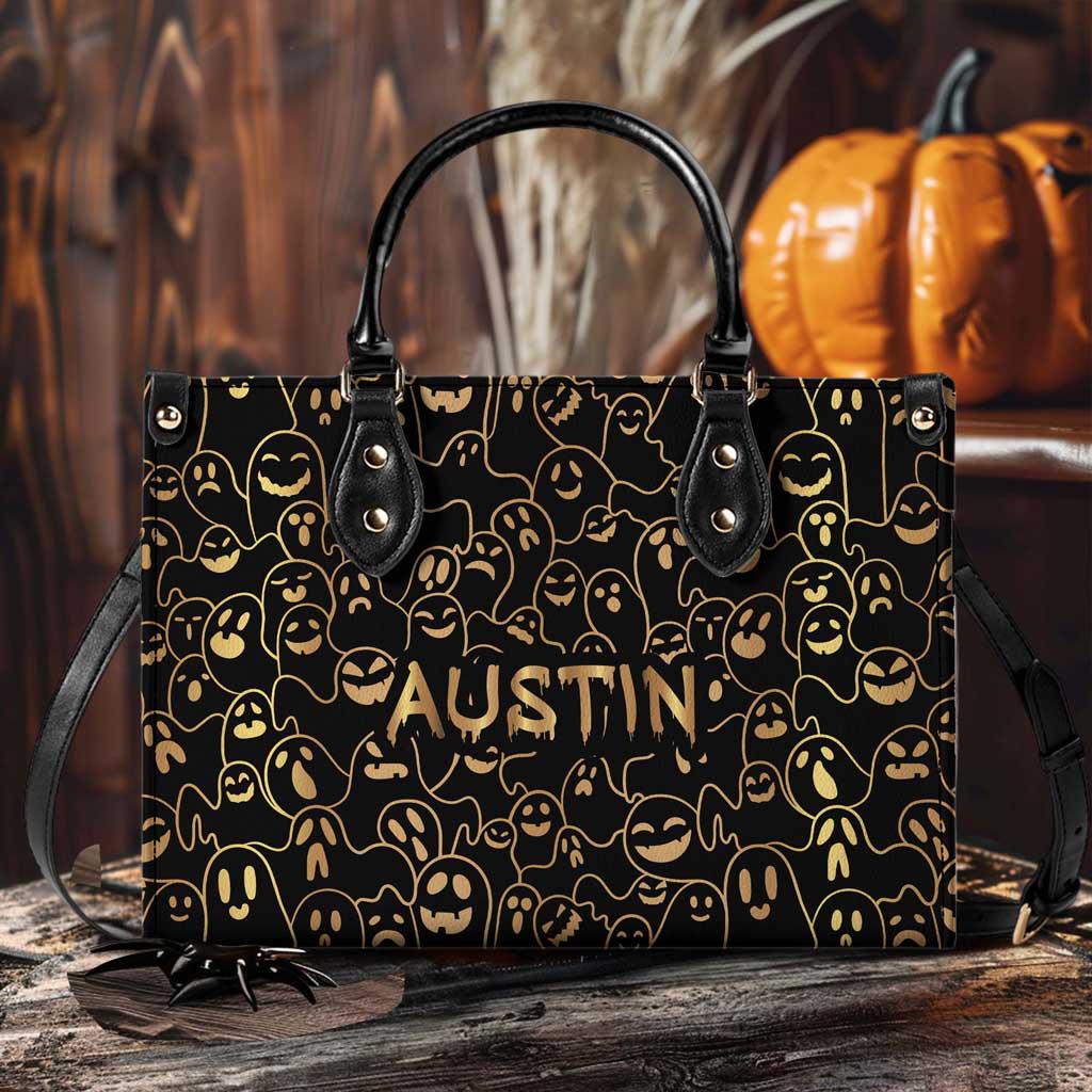 Discover Personalized Funny Ghost Halloween Handbag With Handle, Cute Ghost Bags, Trick Or Treat Halloween Bags, Spooky Fashion Accessory