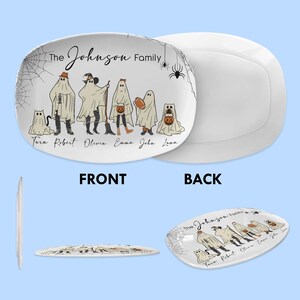 Personalized Halloween Ghost Family Platter, Custom Halloween Plate ...