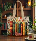 Personalized Book Lover Quilt Tote Bag, Reading Lover Bags, Bookish Gift, Quilt Tote Bag Gift For Book Lovers, Christmas Bookworm Tote Bag product logo
