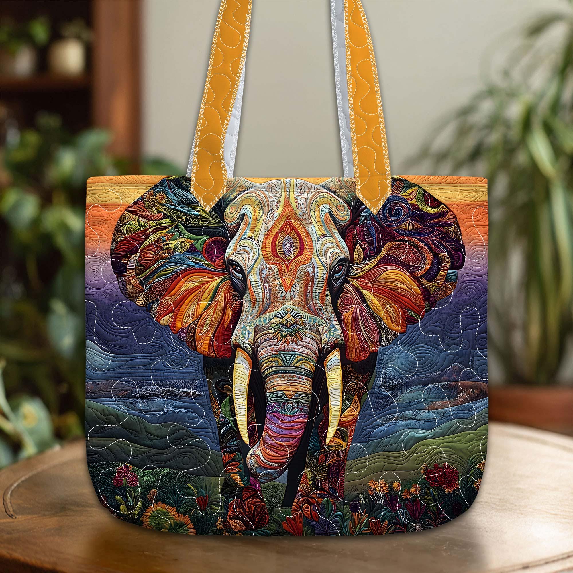 Quilted Tote Bags Elephant - Etsy