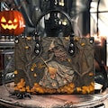 Personalized Witch Art Print Handbag With Handle, Spooky Halloween Bags, Trick Or Treat Halloween Bags, Witchy Gothic Bags product logo