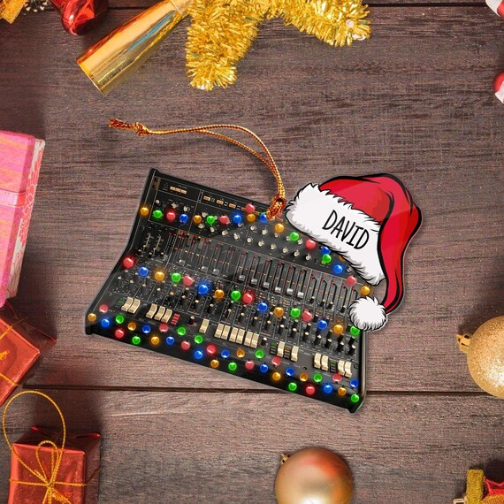 Personalized 2D Flat Audio Mixer Christmas Acrylic Ornament