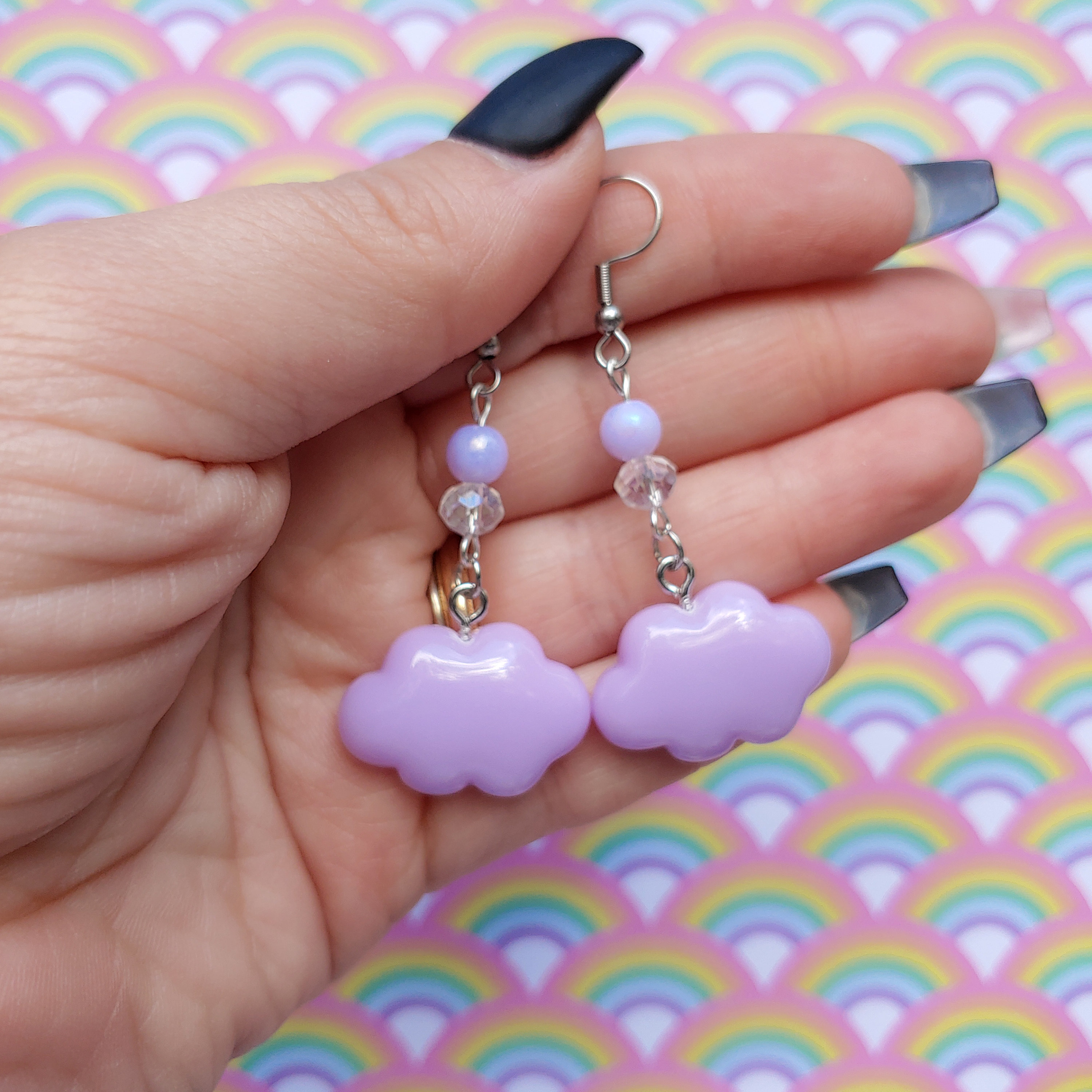 Cloud Earrings Pastel Goth Jewelry Decora Kei Yami Kawaii Etsy