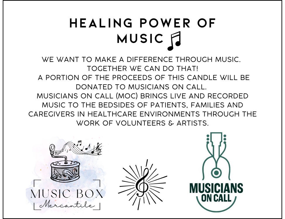 Organic Soy wax Candle, Endless Love Scent, Wedding Gift for Music Lov –  Music Box Mercantile