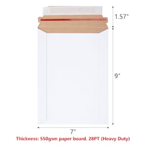 KSK Bubble 7&quot; x 9&quot; Rigid Mailers Flat Board/Paper Board Mailers Heavy Duty