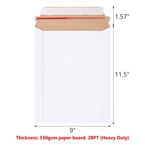 KSK Bubble 9&quot; x 11.5&quot; Rigid Mailers Flat Board/Paper Board Mailers Heavy Duty