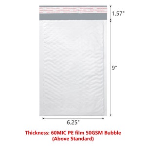 KSK Bubble 6.25&quot; x 10&quot; Poly Bubble Mailers Padded Shipping Envelopes