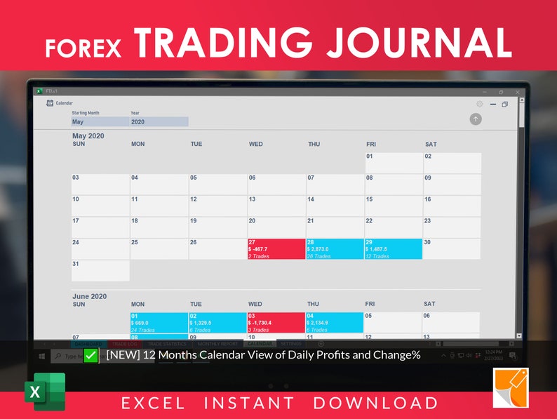 Forex Trading Journal Template, Crypto, CFD Trading, Stock Market ...