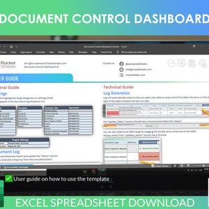 Document Control Dashboard: Dynamic Excel Report Management (instant ...